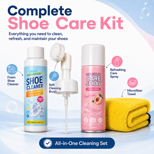 Piece sneaker cleaning kit - 4-piece,